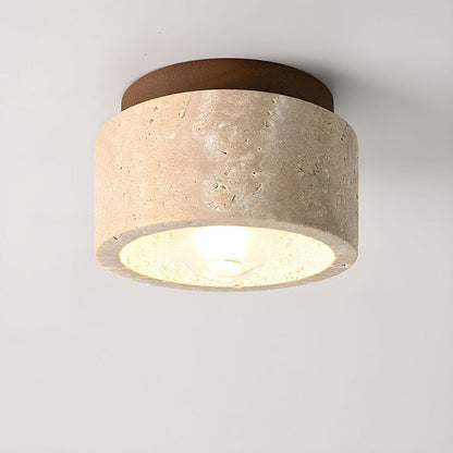 Round Wooden Recessed Ceiling Light Fixture
