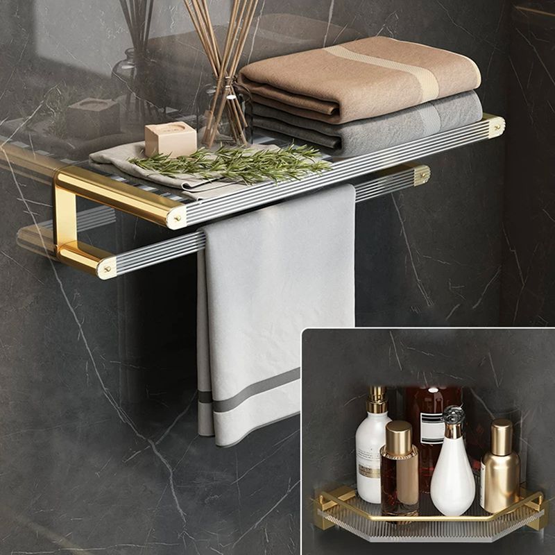 Luxury Gold Bathroom Set Towel Holder Shelf Accessories