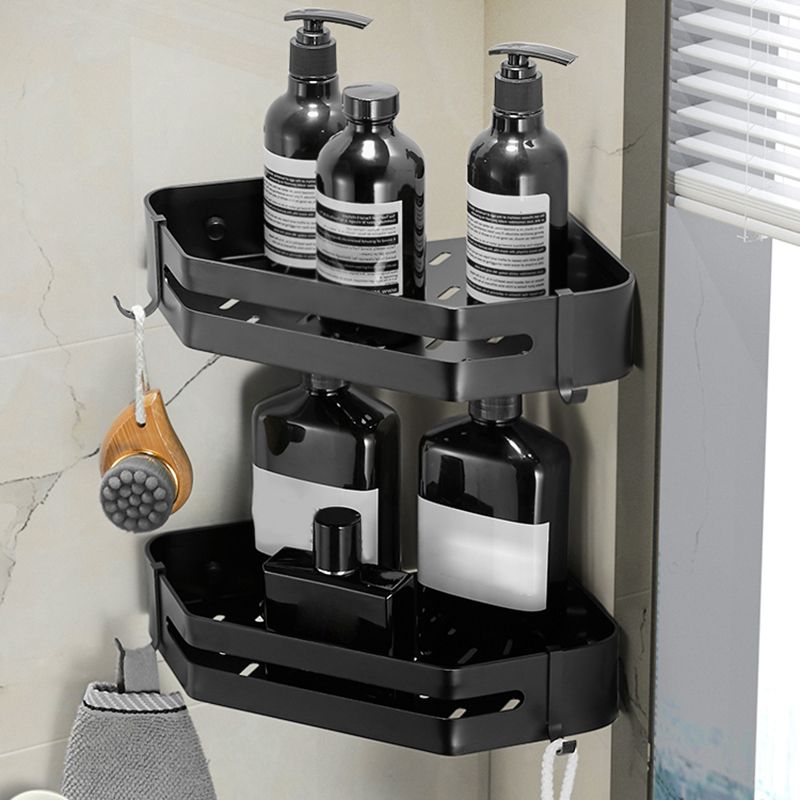 Contemporary 3-Piece Bathroom Accessory Set Stainless Steel Shelf