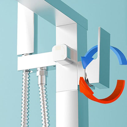 Luxury Copper Floor Mount Freestanding Tub Faucet