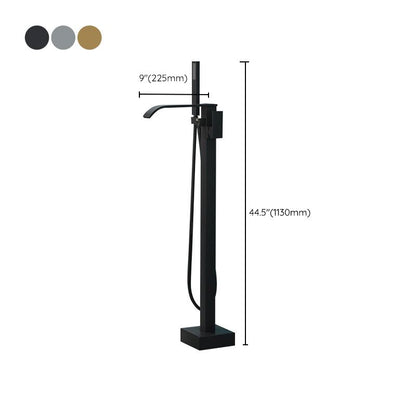 Luxury Copper Floor Mount Freestanding Tub Faucet