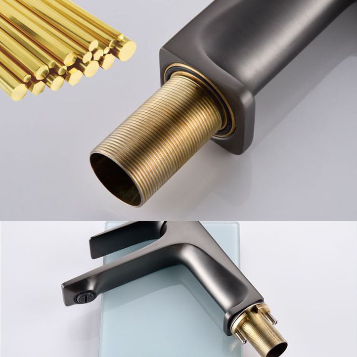 Stylish Copper Bathroom Sink Faucet with Lever Handle