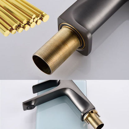 Stylish Copper Bathroom Sink Faucet with Lever Handle