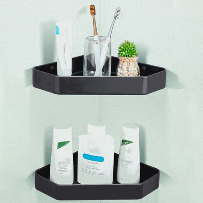 Stylish Bathroom Shelf Set with Towel Holder & Storage