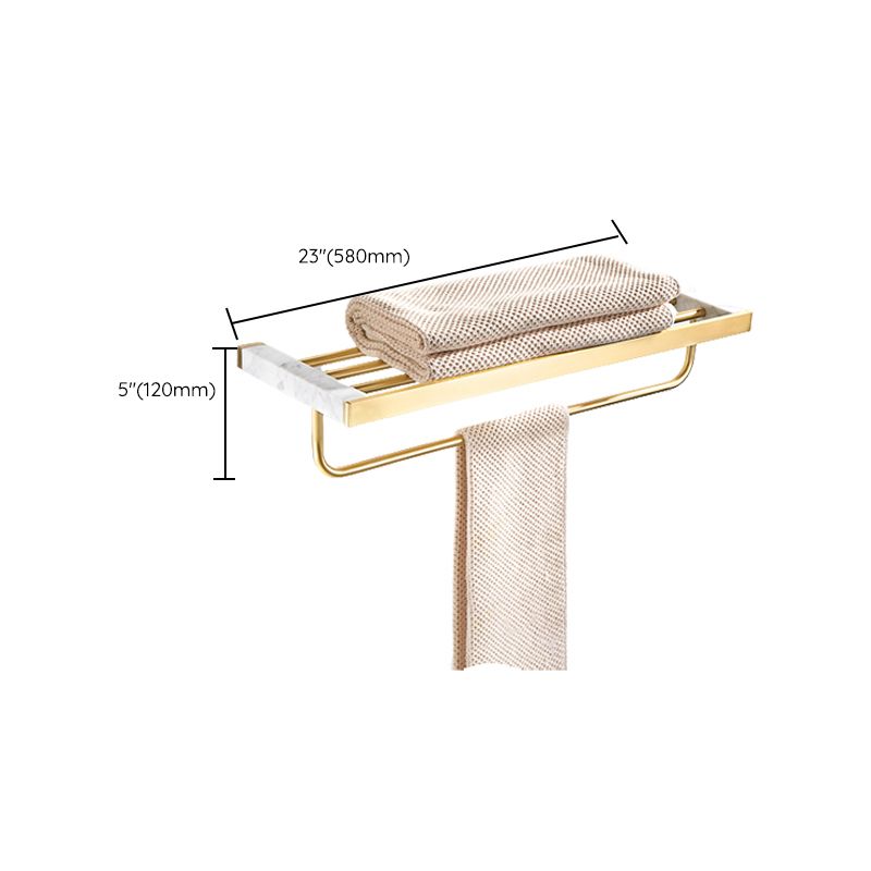 Luxury Gold Bathroom Accessory Set Marble & Metal