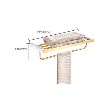 Luxury Gold Bathroom Accessory Set Marble & Metal