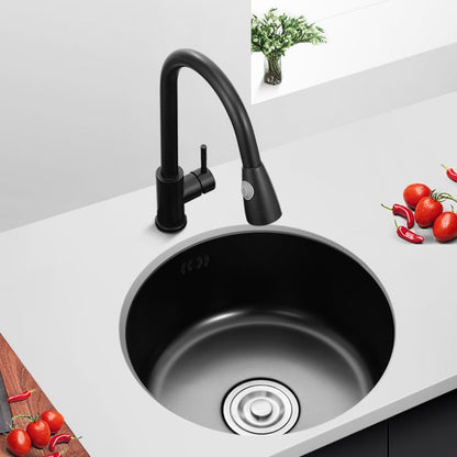 Stainless Steel Round Kitchen Sink with Drain Kit
