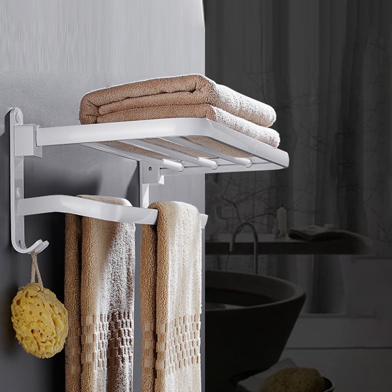 Classic White Bath Hardware Set with Towel Rack