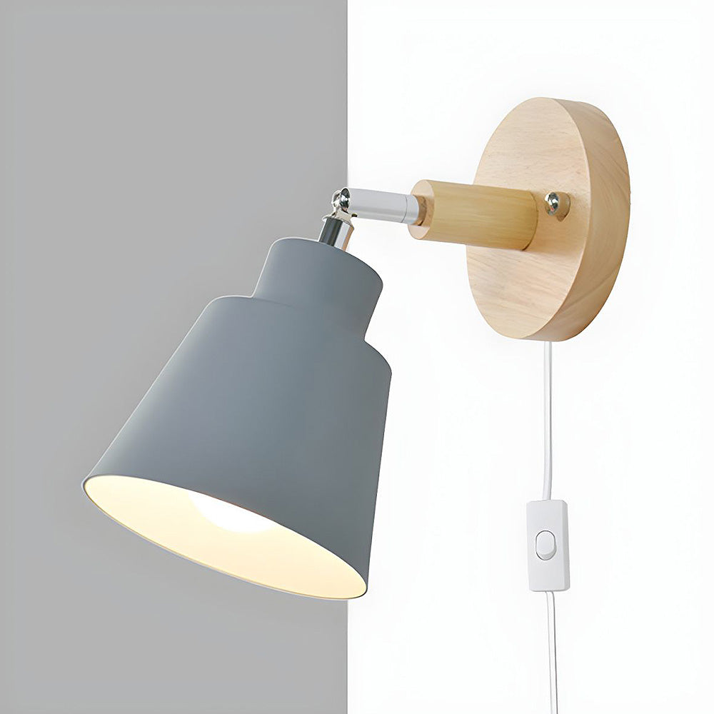 Rustic Wood Tone Table Lamp