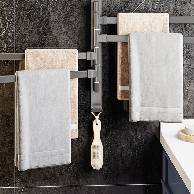 Modern Grey Bathroom Accessories Aluminium Towel Rack