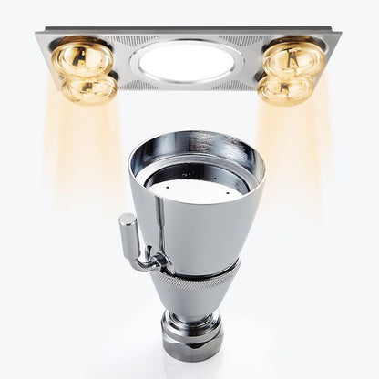 Silver Round Wall Mount Shower Head Stainless Steel
