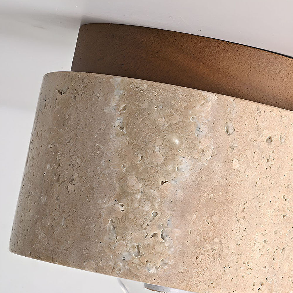 Round Wooden Recessed Ceiling Light Fixture