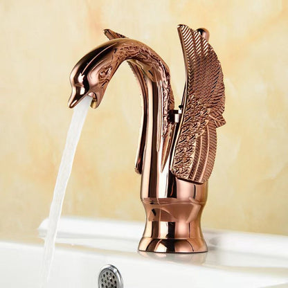 Luxury Brass Bathroom Faucet Single Handle Mixer Tap