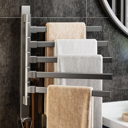 Modern Grey Bathroom Accessories Aluminium Towel Rack