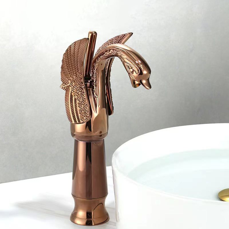 Luxury Brass Bathroom Faucet Single Handle Mixer Tap