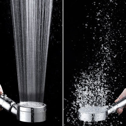Modern Round Shower Head 3 Mode Spray in Chrome
