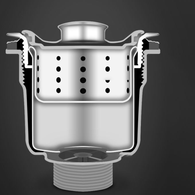 Modern Round Stainless Steel Kitchen Sink with Drain Strainer