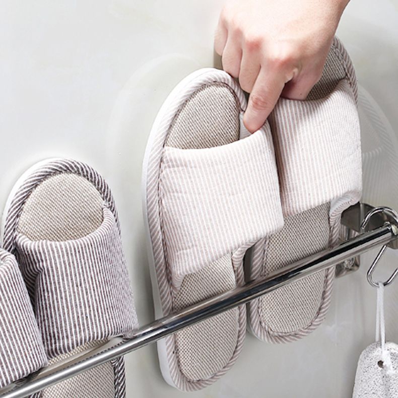 Silver 3-Piece Bathroom Accessory Set Modern Holder
