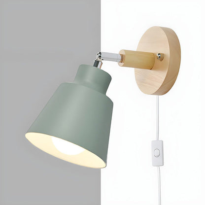 Rustic Wood Tone Table Lamp - Cofik