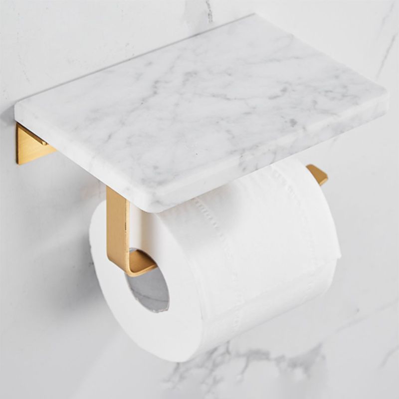 Luxury Gold Bathroom Accessory Set Marble & Metal