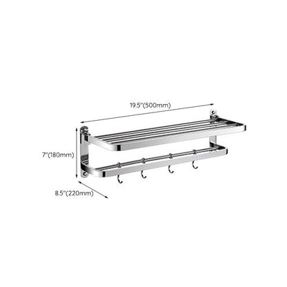 Luxury Chrome Bathroom Accessory Set with Towel Rack