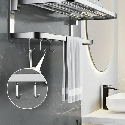 Luxury Chrome Bathroom Accessory Set with Towel Rack - Cofik