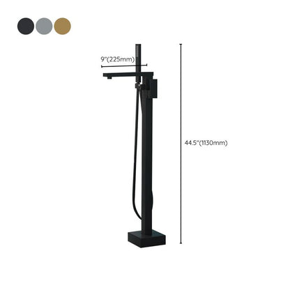 Luxury Copper Floor Mount Freestanding Tub Faucet