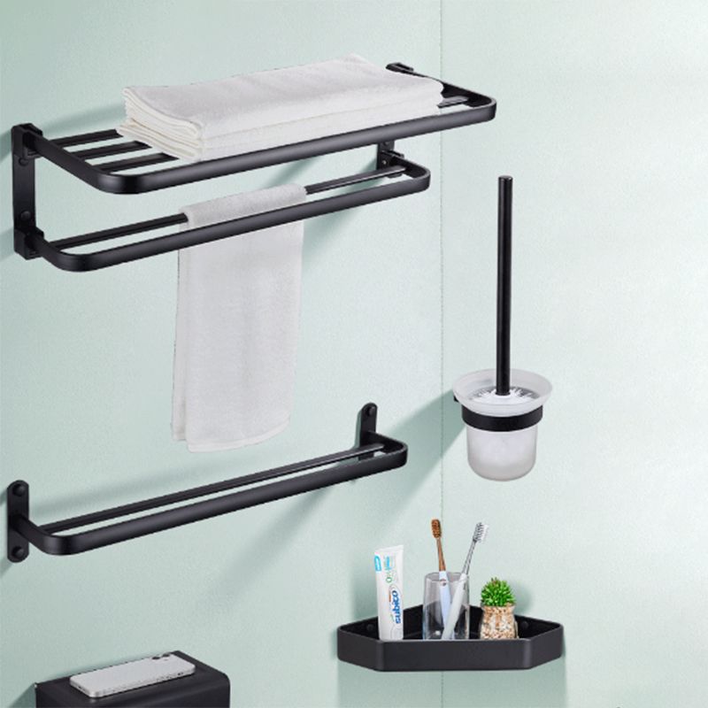 Stylish Bathroom Shelf Set with Towel Holder & Storage