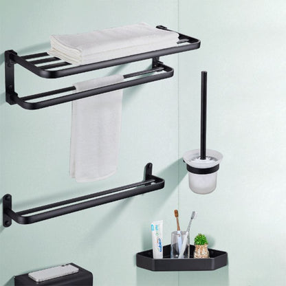 Stylish Bathroom Shelf Set with Towel Holder & Storage