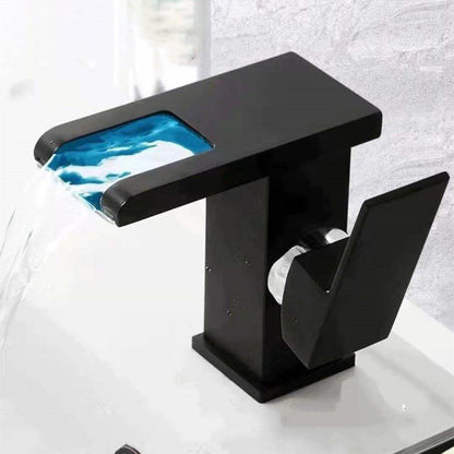 Modern LED Bathroom Sink Faucet One Hole Installation