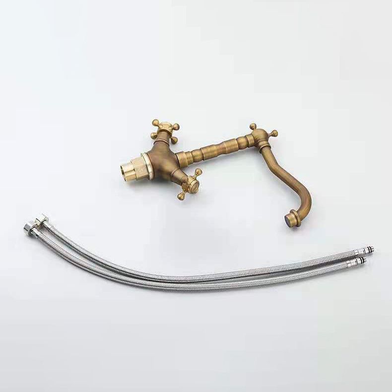 Modern Wide Spread Bath Faucet with Cross Handle Sink Mixer