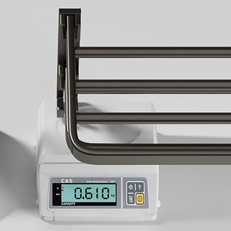 Contemporary Chrome Bathroom Storage Towel Rack Set