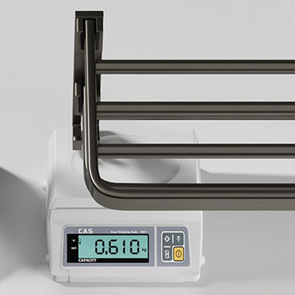 Contemporary Chrome Bathroom Storage Towel Rack Set