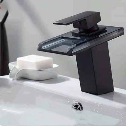 Modern LED Bathroom Sink Faucet One Hole Installation