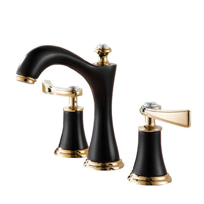 Contemporary 2 Handle Brass Sink Faucet for Home