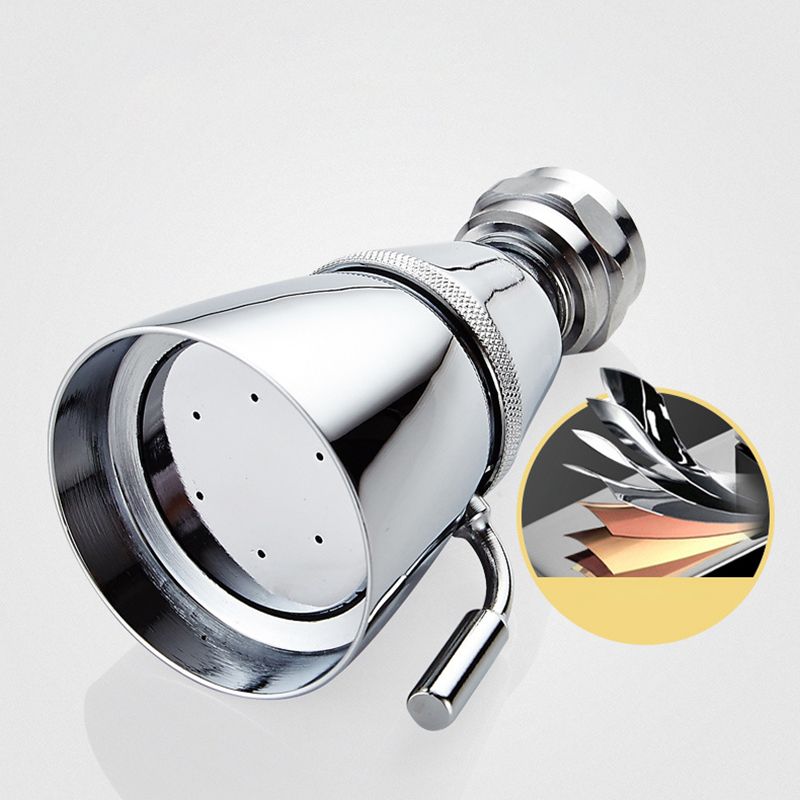 Silver Round Wall Mount Shower Head Stainless Steel