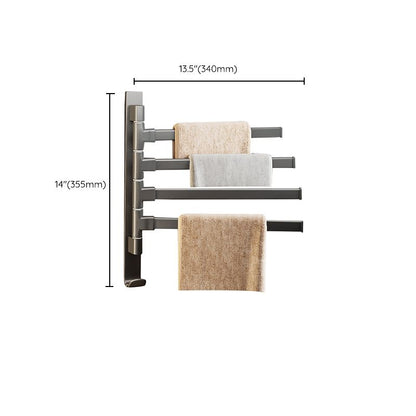 Modern Grey Bathroom Accessories Aluminium Towel Rack