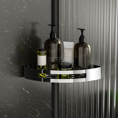 Luxury Chrome Bathroom Shelf Set Stainless Steel Corner Rack