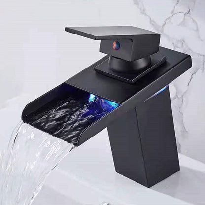Modern LED Bathroom Sink Faucet One Hole Installation