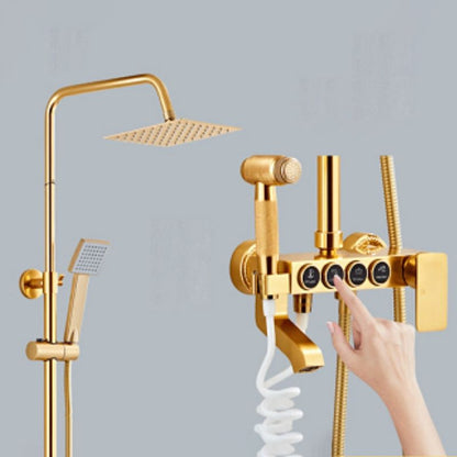 Cofik | Contemporary Wall Mount Shower Set with Adjustable Flow