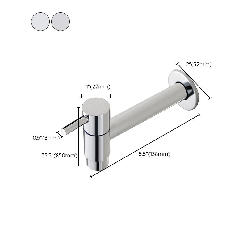 Modern Single Handle Bathroom Faucet Solid Brass