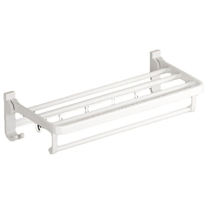 Contemporary Bathroom Accessory Set Towel Bar White Shelf