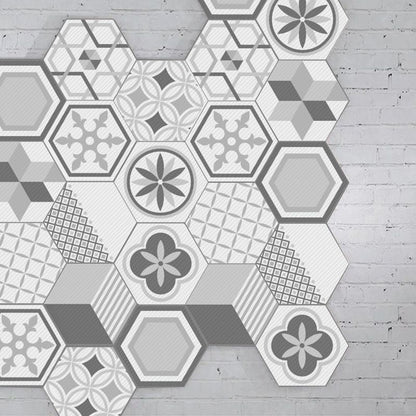 Colorful Hexagon Wall Stickers Removable Tile Decal