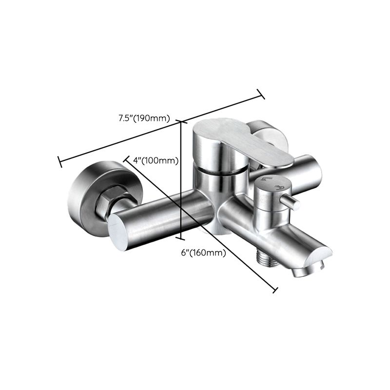 Luxury Stainless Steel Wall Mount Bathtub Faucet