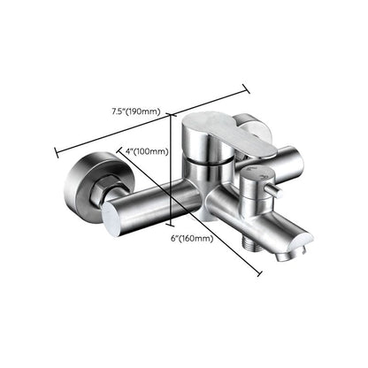 Luxury Stainless Steel Wall Mount Bathtub Faucet