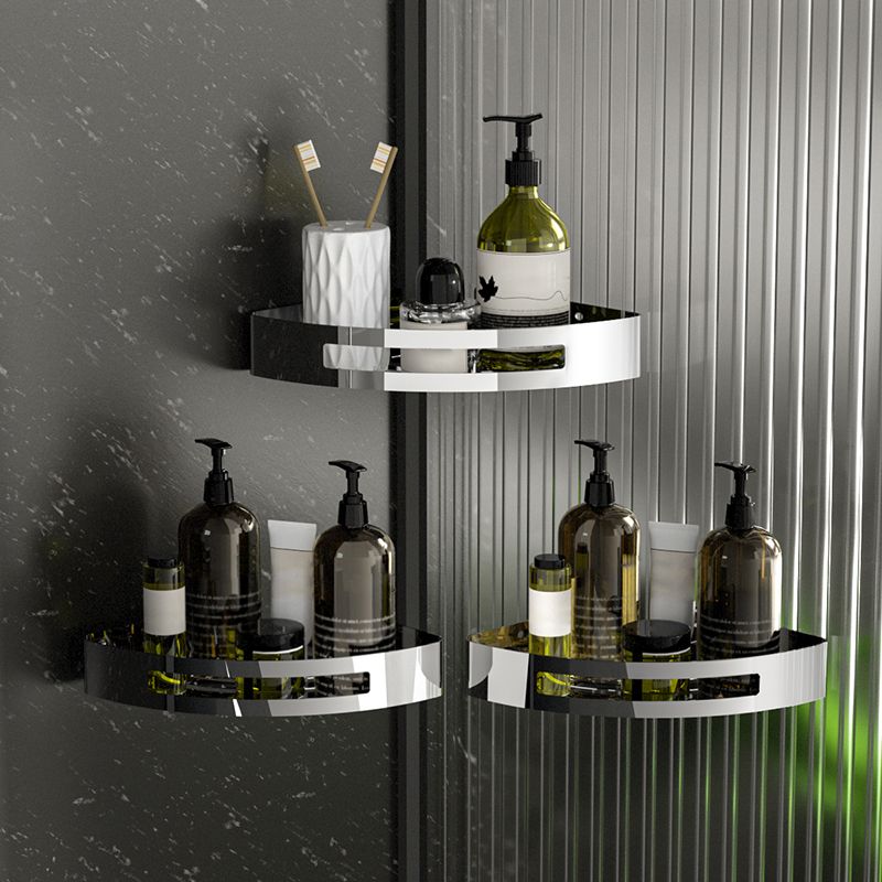 Luxury Chrome Bathroom Shelf Set Stainless Steel Corner Rack