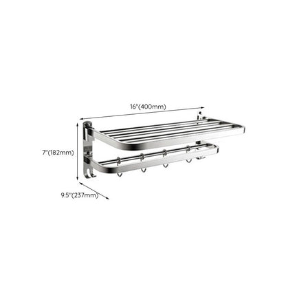 Luxury Chrome Bathroom Accessory Set with Towel Rack