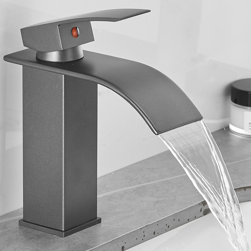 Luxury Waterfall Bathtub Faucet Brass Lever Handle Sink Mixer