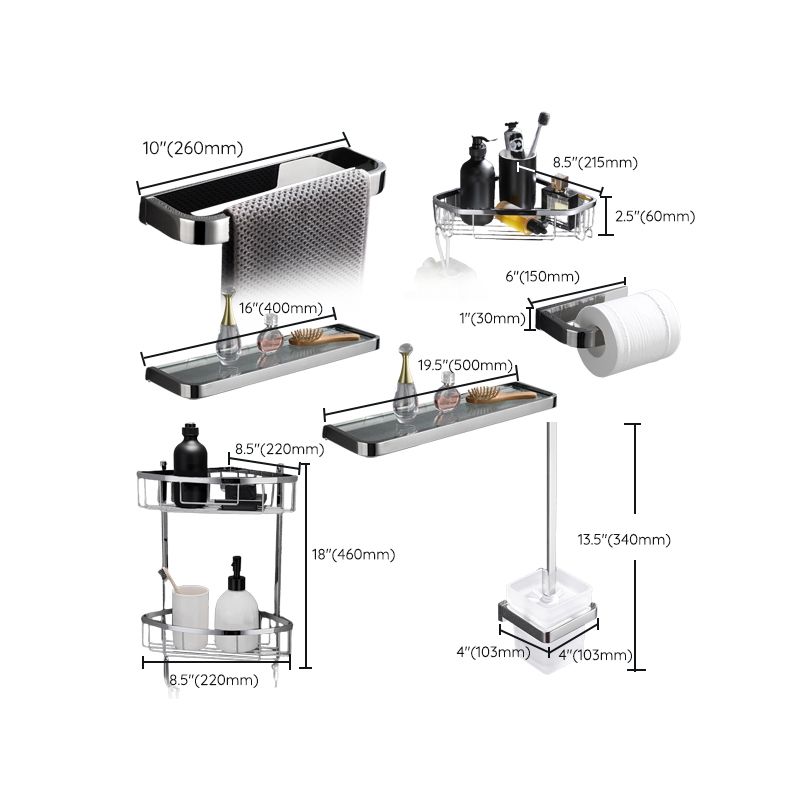Luxury 5-Piece Chrome Bathroom Accessory Set