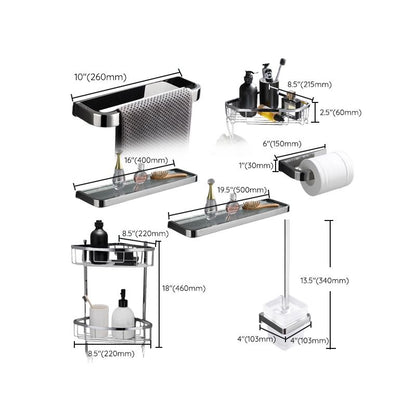 Luxury 5-Piece Chrome Bathroom Accessory Set